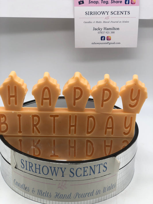 Happy Birthday Orange Segments