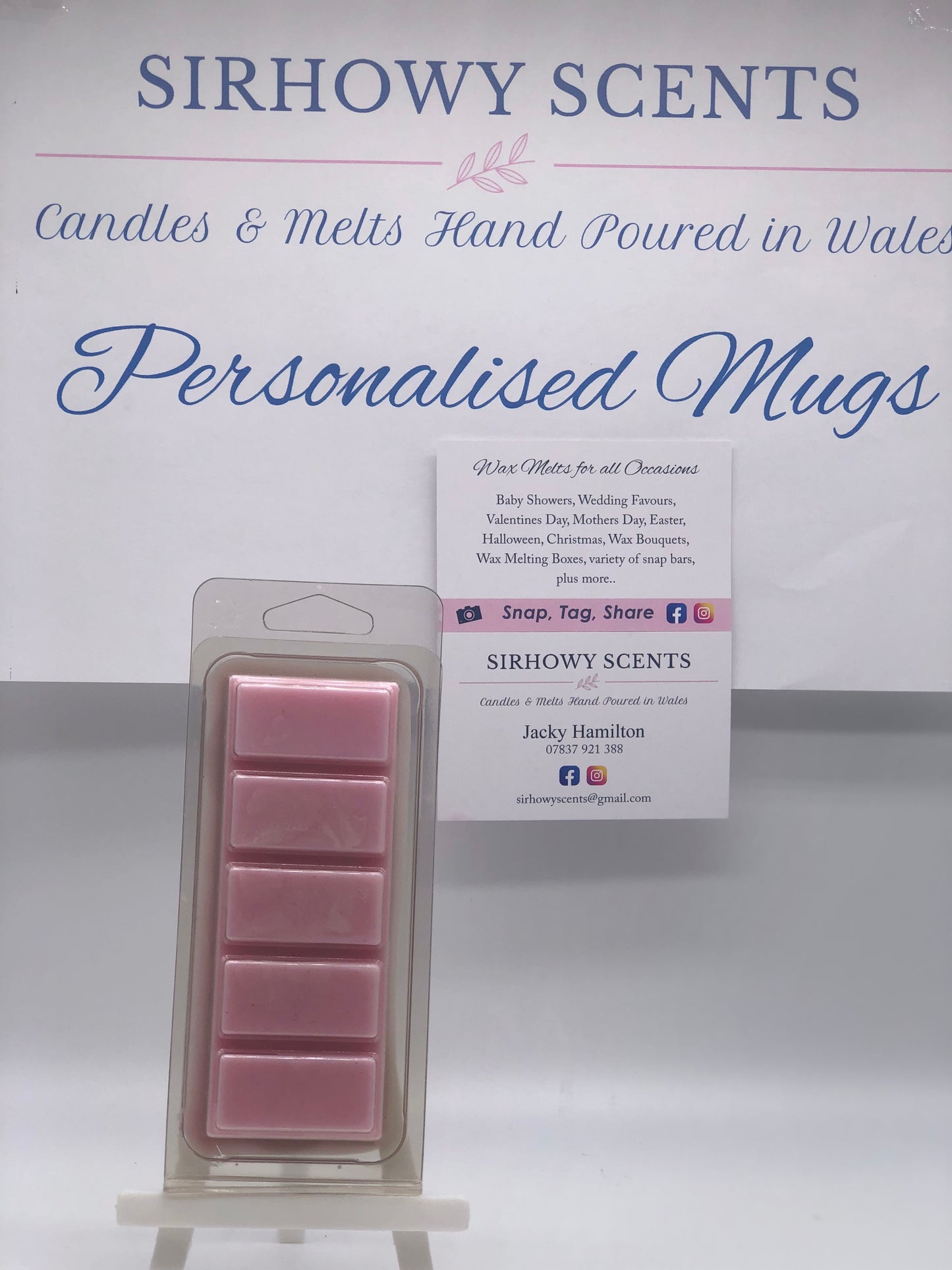 Snap Bar 5 Cell Wax Melt Pink