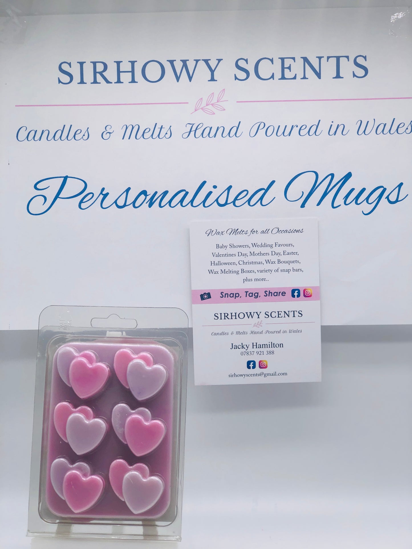 Double Hearts Snap Bar Pink & Lilac