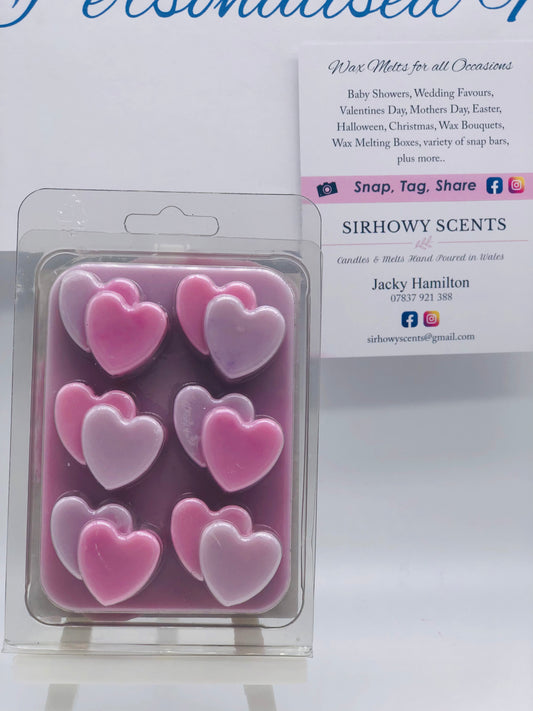 Double Hearts Snap Bar Pink & Lilac