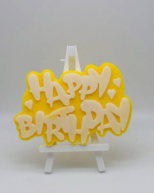 Happy Birthday Wax Melt Yellow